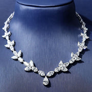 34.59ctw Mix Shape Diamond Drop Necklace 14k White Gold