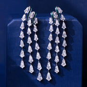 18.18ctw Kite Shape Diamond Earrings 14k White Gold