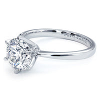 1.50ct Round Brilliant Petite Tapered 6 Prong Solitaire Lab Grown Diamond Engagement Ring set in Platinum