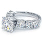 5.70ctw F-VS1 Round Brilliant XL Buttercup Lab Grown Diamond Engagement Ring set in Platinum