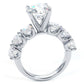 5.70ctw F-VS1 Round Brilliant XL Buttercup Lab Grown Diamond Engagement Ring 14k White Gold
