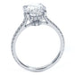 2.45ctw GIA Certified Oval Cut Petite Micropavé Lab Grown Diamond Engagement Ring set in Platinum