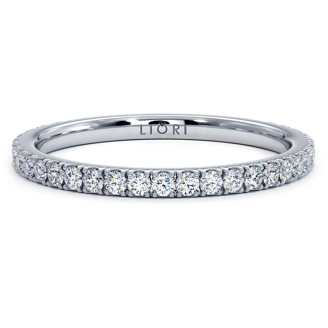 0.35ctw Petite Diamond Wedding Band Ring Anniversary Ring 14k White Gold