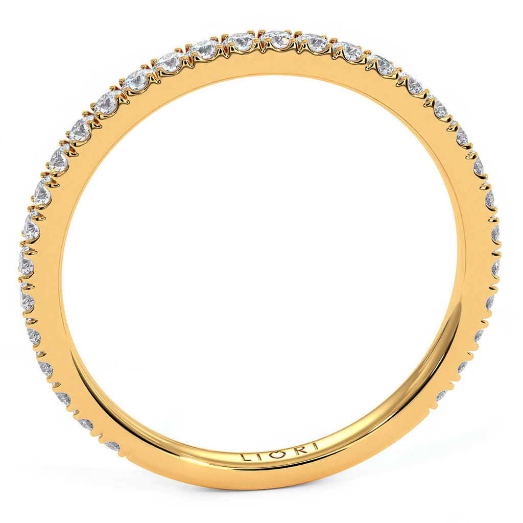 0.35ctw Petite Diamond Wedding Band Ring Anniversary Ring 14k Yellow Gold