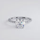 1.80ctw GIA Certified Round Brilliant Wire Basket Petite Micropavé Lab Grown Diamond Engagement Ring set in Platinum