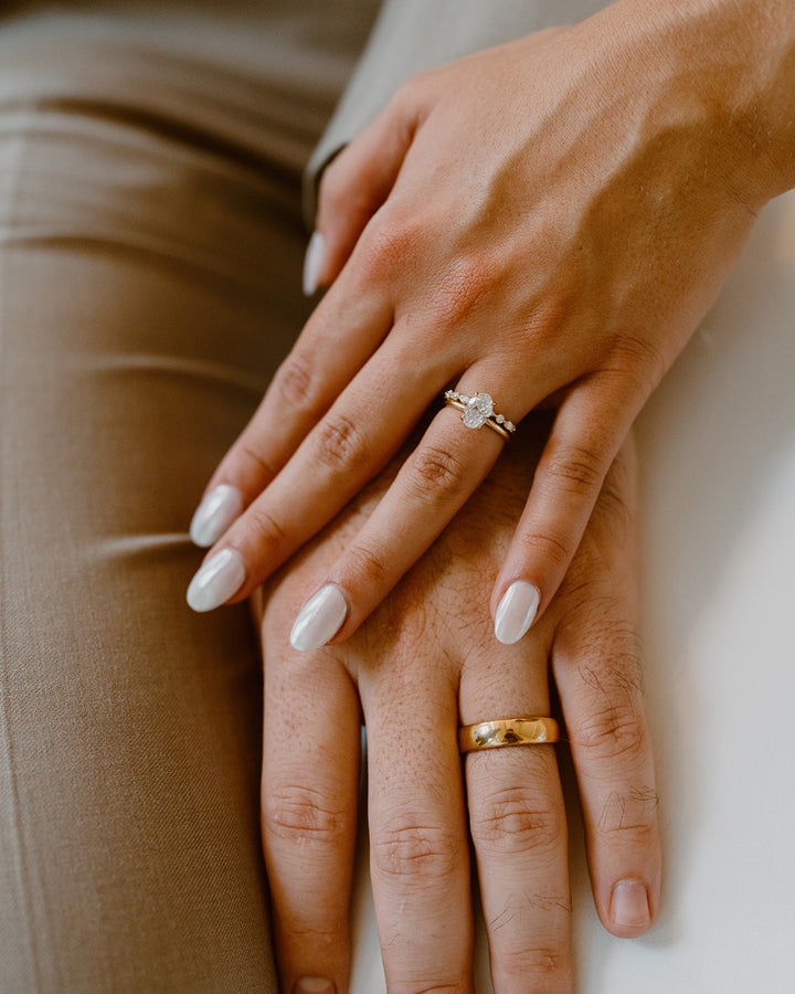 Oval Cut Lab Diamond Engagement Rings