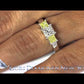 ER-1044 - 1.70 Carat Fancy Yellow & White Princess Cut Three Stone Diamond Engagement Ring