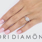 0.92 Carat H-VS2 Natural Round Diamond Engagement Ring 14k White Gold Pave Halo