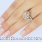 1.75 Carat Natural Fancy Champagne Brown Diamond Engagement Ring 18k Pave Halo