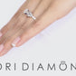 1.28 Carat F-SI1 Certified Natural Round Diamond Engagement Ring 18k White Gold