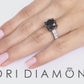 6.05 Carat Certified Natural Black Diamond Engagement Ring 14k White Gold