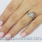 0.88 Carat G-VS1 Certified Natural Round Diamond Engagement Ring 18k Black Gold
