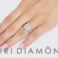 1.28 Carat G-VS2 Radiant Cut Natural Diamond Engagement Ring 14k Gold Pave Halo