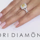 2.23 Ct. GIA Certified Natural Fancy Yellow Cushion Cut Diamond Engagement Ring