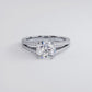 1.83ctw GIA Certified Round Brilliant Micro Prong Split Shank Lab Grown Diamond Engagement Ring set in 18k White Gold