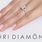 1.40 Carat H-VS1 Princess Cut Diamond Engagement Ring 18k Gold Vintage Style