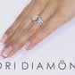 1.69 Carat H-SI3 Natural Round Diamond Engagement Ring 18k Gold Vintage Style