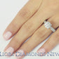 3.58 Carat G-SI2 Certified Natural Round Diamond Engagement Ring 14k White Gold