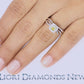 0.46 Carat Fancy Yellow Cushion Cut Diamond Engagement Ring & Wedding Band Set