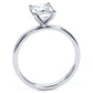 1.62ctw GIA Certified F-VS1 Emerald Cut Petite Wire Solitaire Lab Grown Diamond Engagement Ring set in 14k White Gold