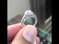 ER-1132 - 1.50 Carat F-SI1 Natural Round Diamond Engagement Ring 18k Gold Vintage Style