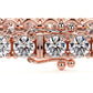 8.50ctw Round Brilliant Diamond Eternity Tennis Bracelet set in 14k Rose Gold