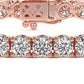 7.50ctw Round Brilliant Diamond Eternity Tennis Bracelet set in 14k Rose Gold