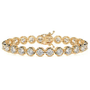10.00ctw Round Brilliant Buttercup Diamond Tennis Bracelet set in 14k Yellow Gold