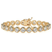 11.00ctw Round Brilliant Buttercup Diamond Tennis Bracelet set in 14k Yellow Gold
