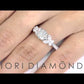 ER - 0352 - 1.28 Carat F-SI1 Certified Natural Round Diamond Engagement Ring 18k White Gold