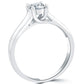 0.51 Carat D-SI1 Round Diamond Classic Solitaire Engagement Ring 14k White Gold