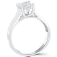 0.85 Carat G-SI2 Princess Cut Diamond Solitaire Engagement Ring 14k White Gold
