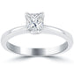 0.92 Carat E-SI2 Princess Cut Diamond Solitaire Engagement Ring 14k White Gold