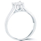 0.71 Carat D-SI2 Princess Cut Diamond Solitaire Engagement Ring 14k White Gold