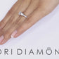 1.34 Carat F-VS1 Certified Natural Round Diamond Engagement Ring 18k White Gold