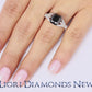 3.07 Carat Certified Cushion Cut Black Diamond Engagement Ring 18k White Gold