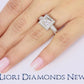 1.60 Carat H-SI1 Princess Cut Natural Diamond Engagement Ring 14k Vintage Style