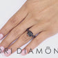 4.12 Carat Certified Natural Black Diamond Engagement Ring 14k Black Gold