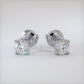 1.50ctw Round Brilliant Diamond Studs Earrings Basket Set in 14k White Gold