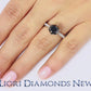 2.59 Carat Certified Natural Black Diamond Engagement Ring 18k White Gold