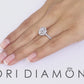 2.62 Carat E-SI1 Natural Round Diamond Engagement Ring 18k White Gold Pave Halo