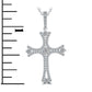 0.75 Carat Art Deco Diamond Cross Pendant Necklace in 14k White Gold - CR-027