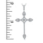 1.55 Carat Art Deco Diamond Cross Pendant Necklace in 14k White Gold - CR-029
