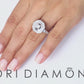 2.08 Carat D-SI2 Certified Natural Round Diamond Engagement Ring 18k White Gold