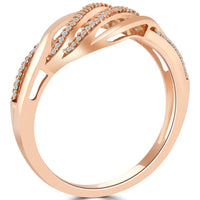 0.25 Carat H-SI2 Natural Diamond Cocktail Fashion Ring 10k Rose Gold