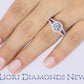1.27 Carat Fancy Blue Diamond Engagement Ring 18k White Gold Pave Halo