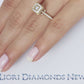1.25 Carat G-VS1 Princess Cut Diamond Engagement Ring 18k Yellow Gold Pave Halo
