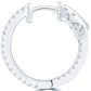 1.15 Carat F-VS-SI Medium Size inside out Diamond hoop earrings 14k White Gold