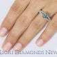 1.61 Carat Certified Fancy Blue Round Diamond Engagement Ring 14k White Gold