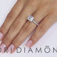 0.83 Carat G-VS2 Certified Princess Cut Diamond Engagement Ring 18k White Gold